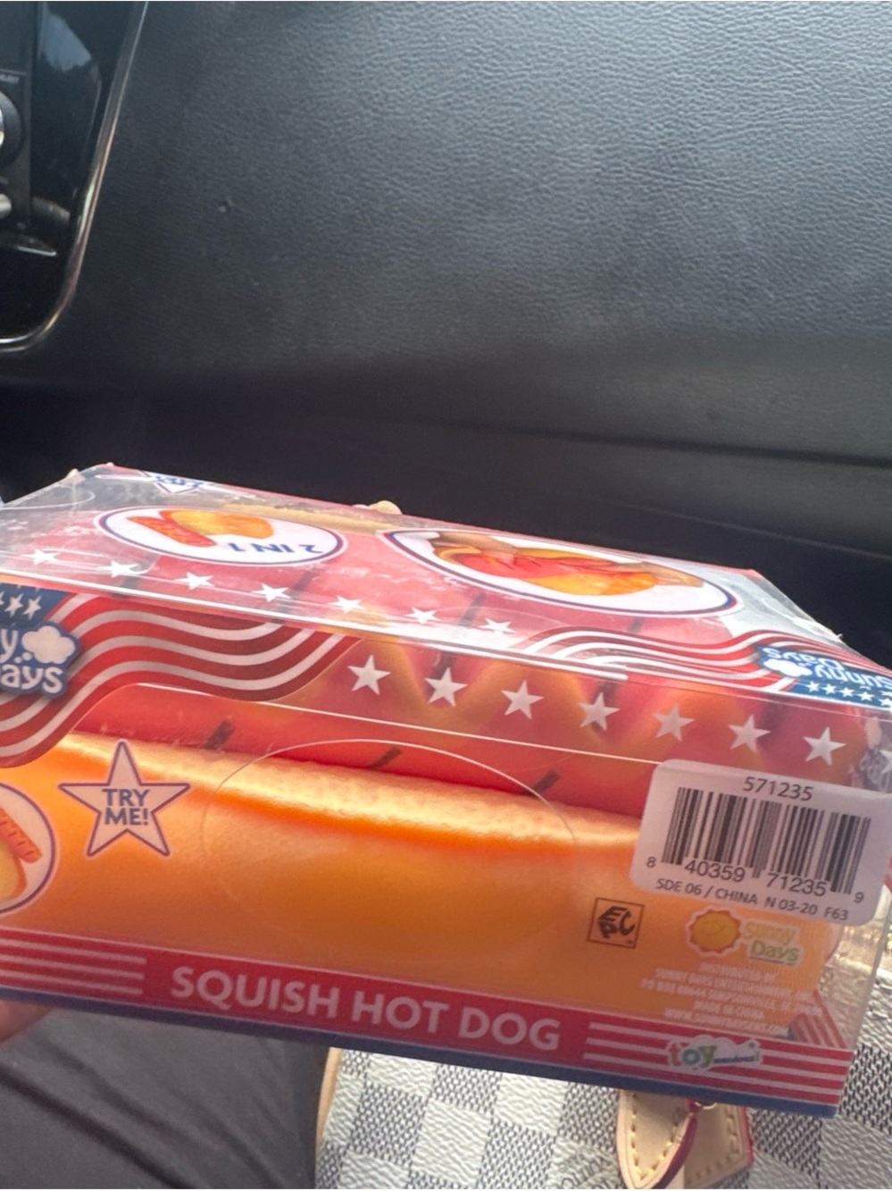 SUNNYDAYS Squish Hot Dog Soft Toy - Orange